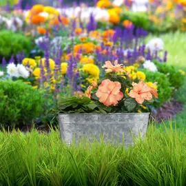 Relaxdays Blumenkasten Metall 16 x 38 x 19 cm
