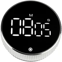 JUSTINUS LED Timer mit Magnet 8 x 3 x 8 cm Schwarz
