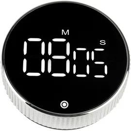 JUSTINUS LED Timer mit Magnet 8 x 3 x 8 cm Schwarz