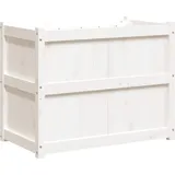 vidaXL Pflanzkübel Weiß 90x50x70 cm Massivholz Kiefer