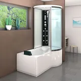 AcquaVapore Kombination Badewanne Dusche K55-L01 Duschtempel 170x100 cm