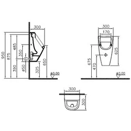 Vitra S20 Urinal (5462B003D0309)
