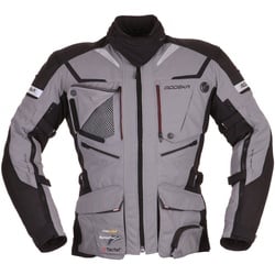 Modeka Panamericana Motorfiets textiel jas, zwart-grijs, 3XL Voorman