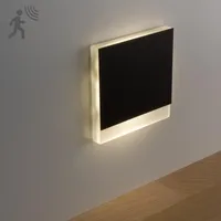 Longlifeled gmbh LED Treppenleuchte mit Bewegungsmelder eckig schwarz Lichtfarbe