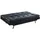 vente-unique Schlafsofa Zarina 3-Sitzer, Kunstleder, Schwarz