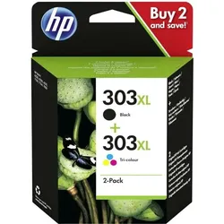 HP 303XL (3YN10AE) - Schwarz + 3 Farben - Druckerpatrone - Hohe Kapazität - Multipack