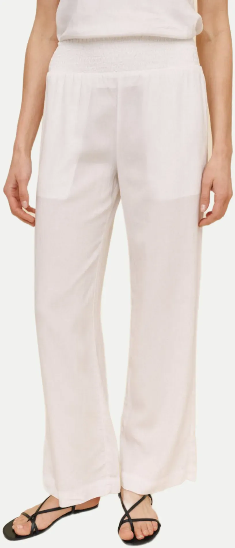 Wide-Leg Hose Weiß S