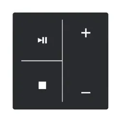 Busch-Jaeger LFMW/A.4.63.1-885 Abdeckung als Taster 4-fach mit Symbolik Musiksteuerung 2CKA006199A0332 LFMWA4631885