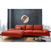 W.Schillig Ecksofa »enjoy&MORE«, Sitztiefenverstellung, Füße bronze pulverbeschichtet, Breite 340 cm rot