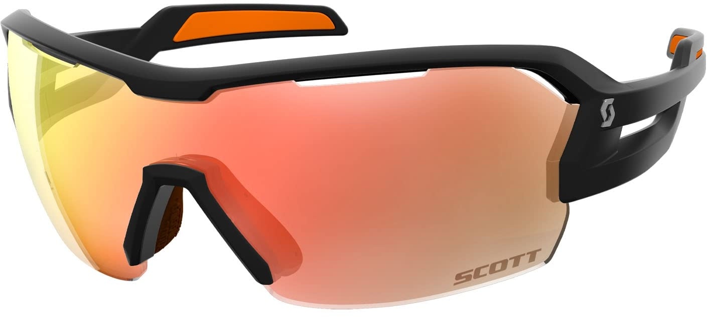 Scott Spur Fahrrad Wechselscheiben Brille schwarz/orange/rot chrome amplifier