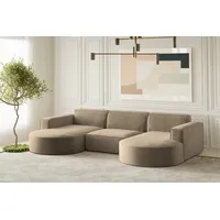 Fun Möbel Wohnlandschaft U-Form Sofa PALMA in Stoff Noel