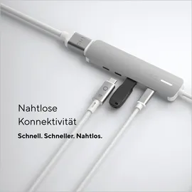 Linq 5in1 Pro USB-C Multiport Hub | Space Grey-White