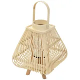 ECD Germany Laterne H 45,5 cm Holzfarbe Beige