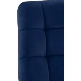CLP Esszimmerstuhl Tilde Samt blau 4er Set