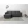 Home Affaire CAVADORE Leder-Ecksofa Palera mit Longchair - Landhaus-Couch mit Federkern, Bettfunktion & Bettkasten, / 244 x 89 x 163 / Leder schwarz,