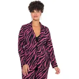 MIAMODA Blazer Zebramuster Pink/Schwarz 50
