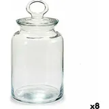 Pasabahce Küchentopf 11,5 x 17,5 x 11,5 cm transparentes Silikonglas 1 l (8 Stück) - Transparent