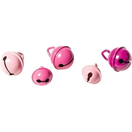 KnorrPrandell Glöckchen-Mix Bastelset Ø 11 15 mm Metall rosa/pink