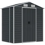 vidaXL Gerätehaus Anthrazit 191x130x198 cm Verzinkter Stahl