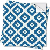 Alwayspon Fliesenaufkleber, blaue, marokkanische Fliesenaufkleber, selbstklebend, für Bathoon-Küche, Spritzschutz für Herde, selbstklebende Vinyl-Wandfliesen-Aufkleber, 10 Stück x 20 cm