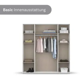 Rauch Wäscheschrank VOYAGER 187 x 194 x 53 cm Braun/Weiß