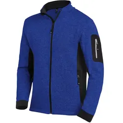 Strick Fleecejacke "CHRISTOPH" - M - royalblau/schwarz