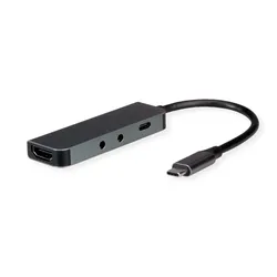 ROLINE USB-C Docking HDMI+TRRS+MIC+PD 4K60 100W - Audio/Multimedia - Digital/Dat