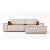 Mebloland Ecksofa TOR mit Schlaffunktion. Farbe: Flamingo. - Rosa