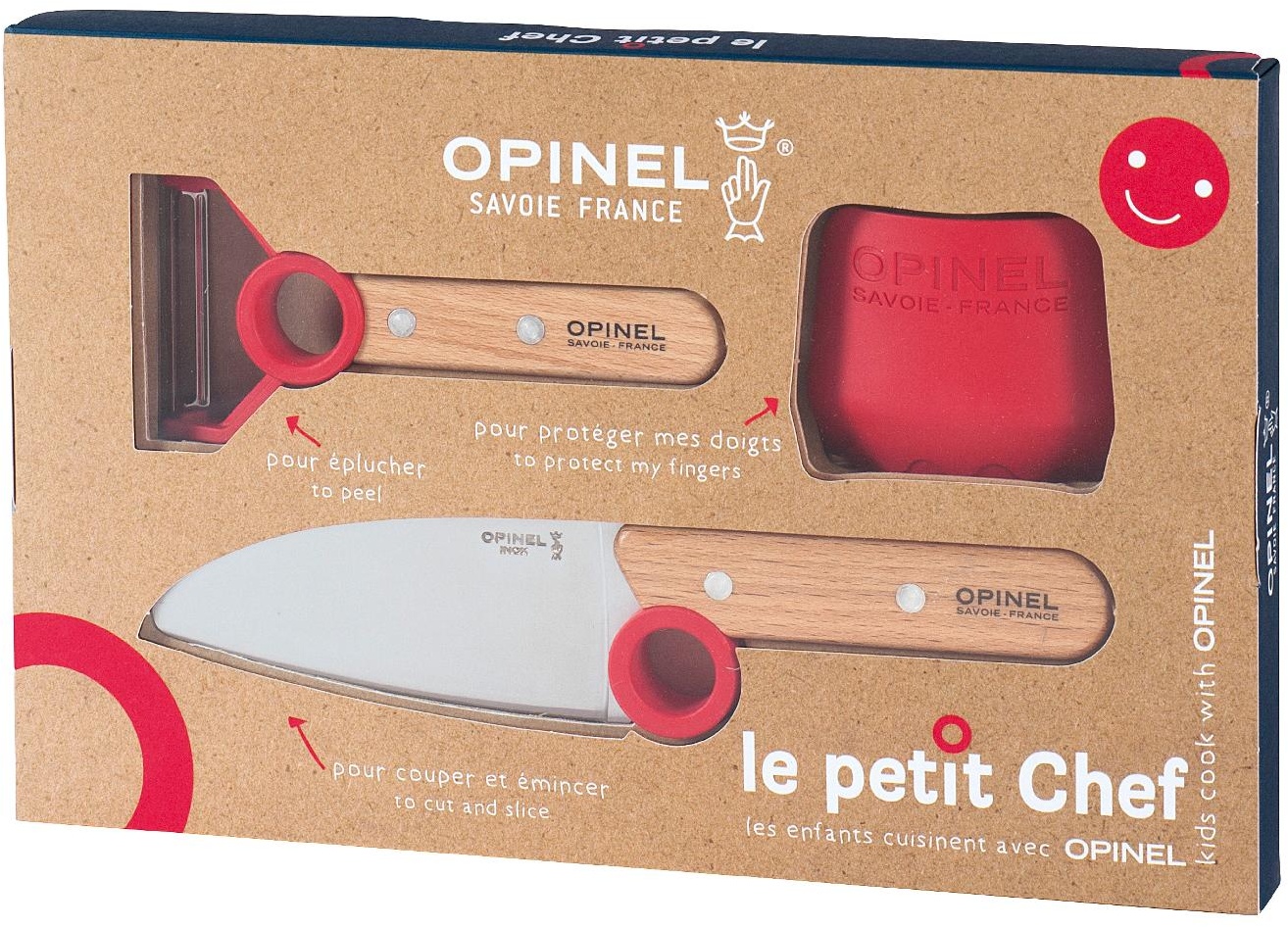OPINEL Kinder Kochmesser-Set Le petit Chef 3teilig