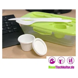 neuetischkultur Frischhaltedose mit Besteck grün 4-tlg.