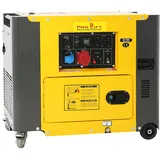 Pro-Lift-Montagetechnik Silent Stromaggregat 5500W 230V + 400V Stromerzeuger 4-Takt-Dieselmotor luftgekühlt Starkstrom Eletro-Starter Generator leise Diesel Notstromaggregat 5,5kW