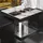 GGM Möbel Bistro Loungetisch 70 x 70 x 41 cm Weiß Marmor/Edelstahl