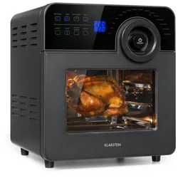 Klarstein AeroVital Cube Chef Heißluftfritteuse  1700 W 14 Liter 16 Programme Ober- und Unterhitze Schwarz