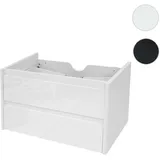 Mendler Waschbeckenunterschrank HWC-B19, Waschtischunterschrank Waschtisch Badezimmer, hochglanz Soft-Close 50x80cm ~ wei√ü