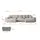 altdecor Eckcouch Samt U-Form 3-Sitzer Braun/Grau