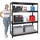 Proregal Schwerlastregal Metall 180x160x60 cm schwarz 4 Spanplatten-Ebenen 8mm Fachlast 500kg