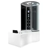 AcquaVapore Whirlpool Wanne Duschtempel Dusche Duschkabine K55-L31-WP-EC 170x100 cm mit 2k Scheiben Versiegelung