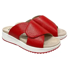 CAPRICE Damen Sandale aus Leder, Rot (RED Deer), 38