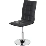 Mendler Esszimmerstuhl HWC-C41, Stuhl Küchenstuhl, höhenverstellbar drehbar, Kunstleder ~ grau