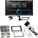 Kenwood DPX-7300DAB Bluetooth DAB CD USB Einbauset für Porsche Cayenne bis 2006