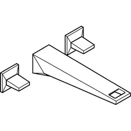 Grohe Allure Brilliant 3-Loch-Waschtischbatterie Wandmontage Supersteel