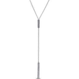 PANDORA TimelessPavé-Prisma Halskette aus Sterling Silber mit Zirkonia Steinen, Größe 45cm, 393013C01-45