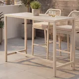 Mendler Stehtisch HWC-P91 105 x 130 x 65 cm Creme