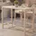 Mendler Stehtisch HWC-P91 105 x 130 x 65 cm Creme