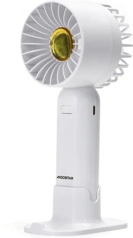 Aigostar USB-Handventilator - 2,7 Zoll 7-Blatt Tragbarer Mini-Ventilator Wiederaufladbar Leise