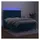 vidaXL Boxspringbett mit Matratze & LED Dunkelblau 140x200 cm Samt