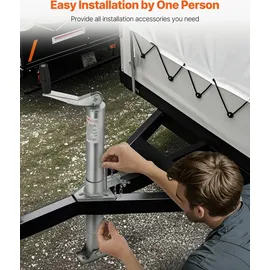 Vevor A-Rahmen-Anhängerheber, 907 kg dynamische Tragkraft, 360 mm vertikaler Hub, Anhängerstütze Reiseanhänger für Wohnmobilanhänger, Pferdeanhänger, Nutzanhänger, Yachtanhänger
