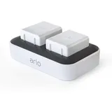 Arlo Zertifiziertes Zubehör, Doppelte Ladestation, 15 Prozent Schnelleres Nachladen, Kompatibel Mit Arlo Pro 3, Pro 4 (+XL), Pro 5, Ultra 2 (+XL), Floodlight, Go 2 Überwachungskamera Aussen WLAN