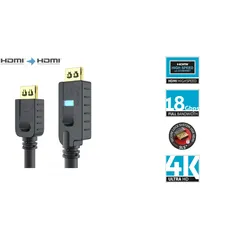PureLink PI2010-100 - Aktives HDMI Kabel 4K 18Gbps - PureInstall 10,0m - Schwarz