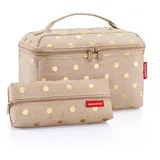 Reisenthel beautycase Set metallic dots Coffee